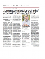 VN Interview vom 19.11.2014 mit W. Lampert