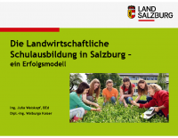 Die Landwirtschaftliche  Schulausbildung in Salzbur